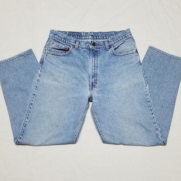 VINTAGE 1991 Levi's 550 Light Wash Distressed Trashed High Rise Grunge Jeans - Picture 7 of 16